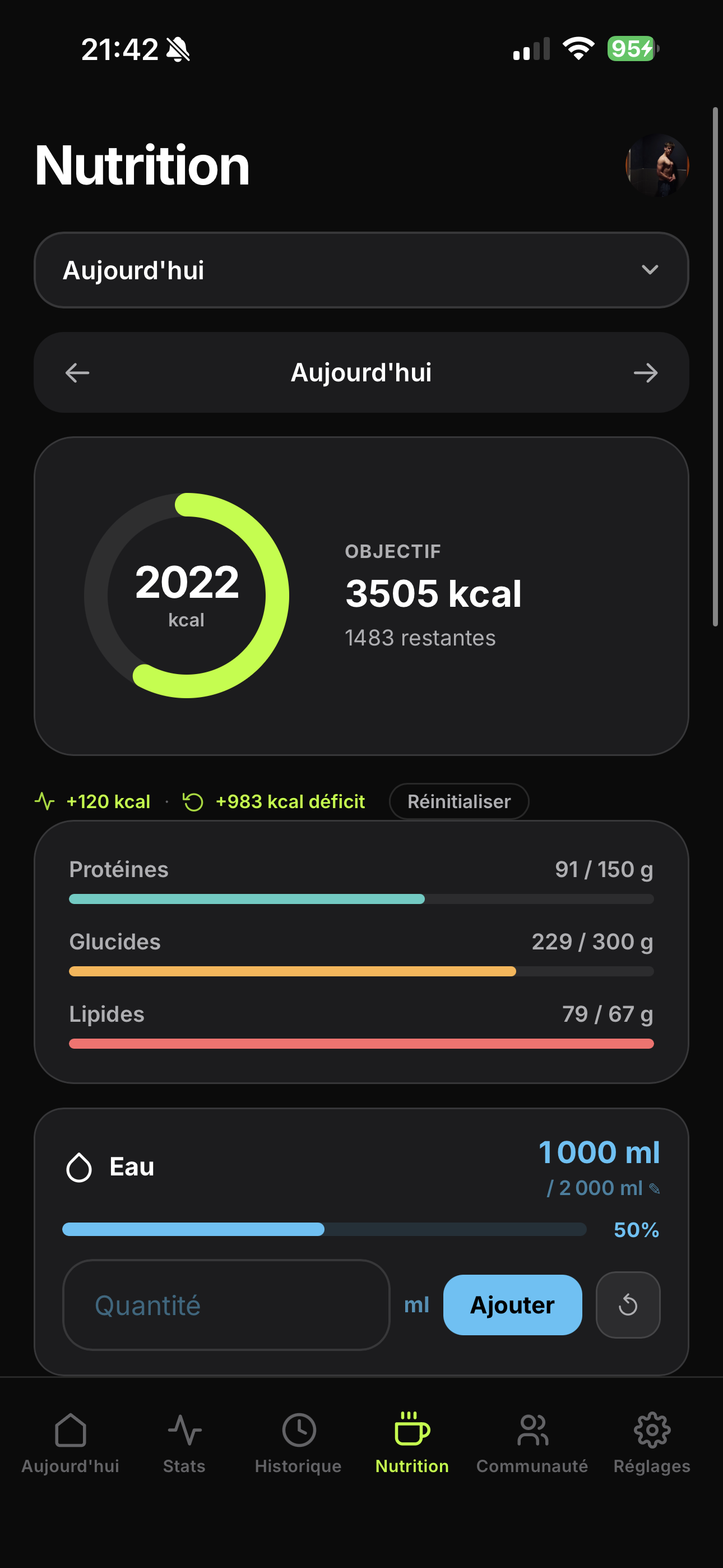 Suivi nutrition NovaGYM